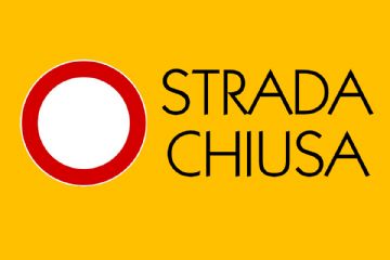 Chiusura strada montana